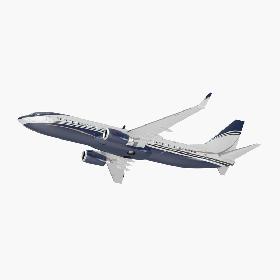 3D Boeing 737-800 with Interior Generic Rigged 3D Model model